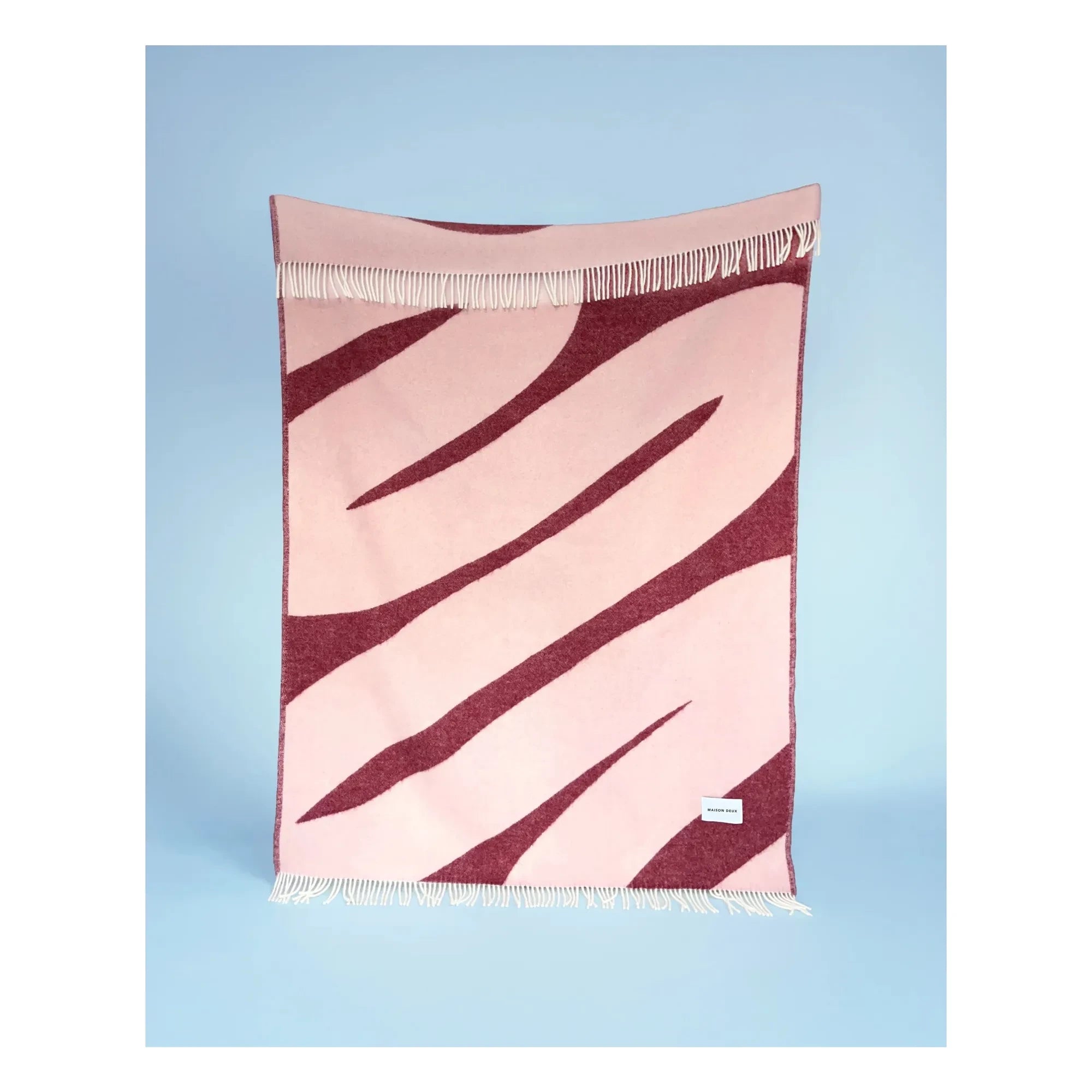 Maison Deux - Manta de lana Swirl | Burdeos