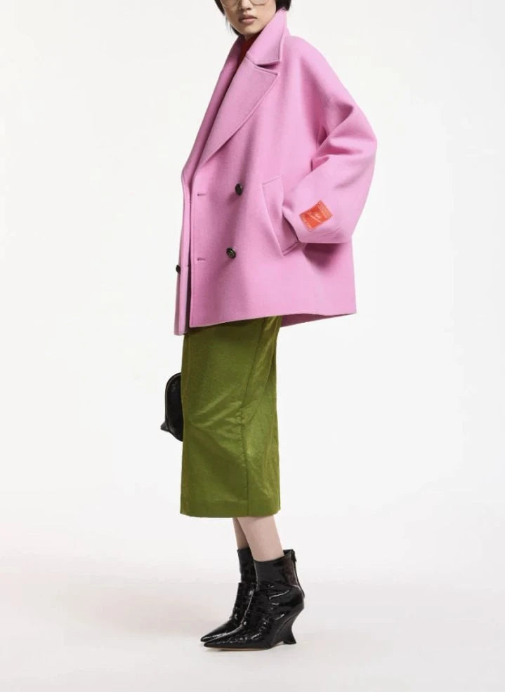 Essentiel Antwerp - Oversized Böbrek Kaban | Pembe