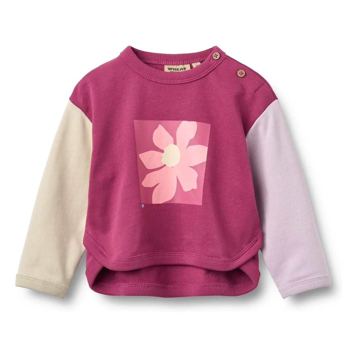 Wheat - Emery Fleur organik pamuk sweatshirt | Magenta