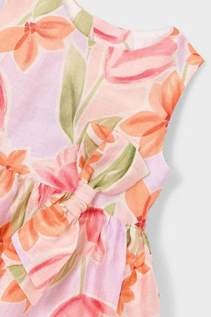 Vestido de lino infantil Mayoral
