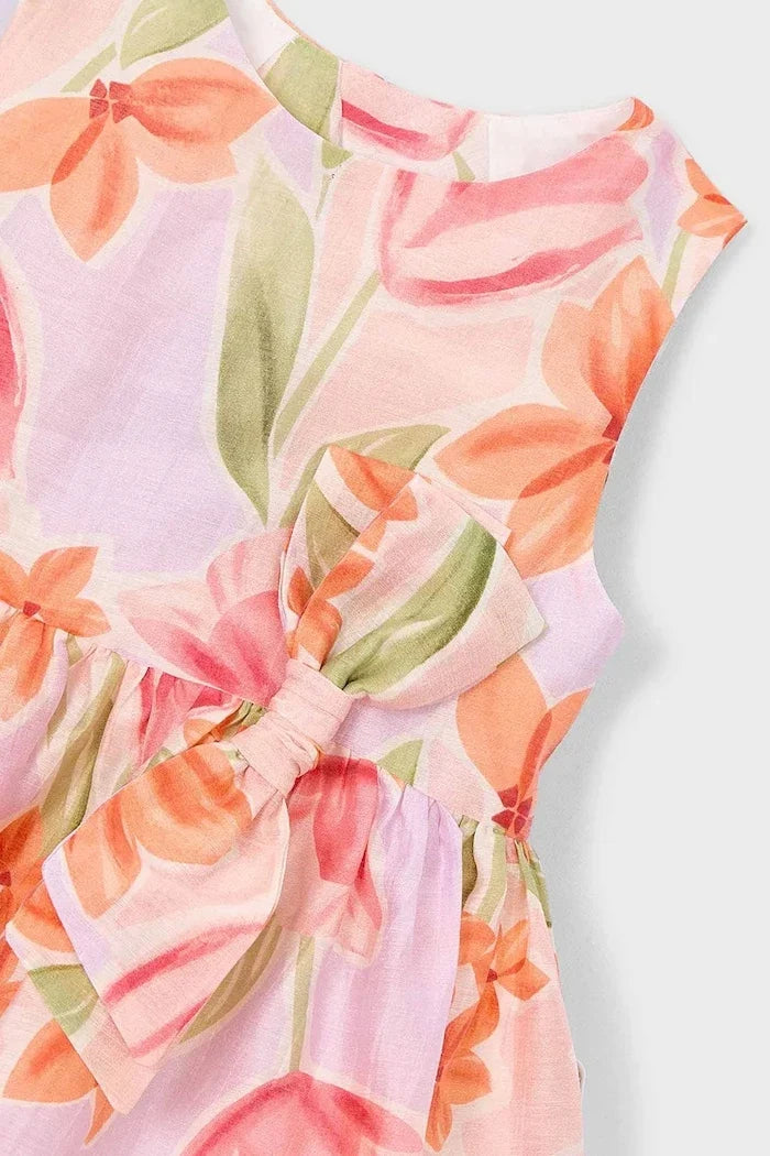 Vestido de lino infantil Mayoral