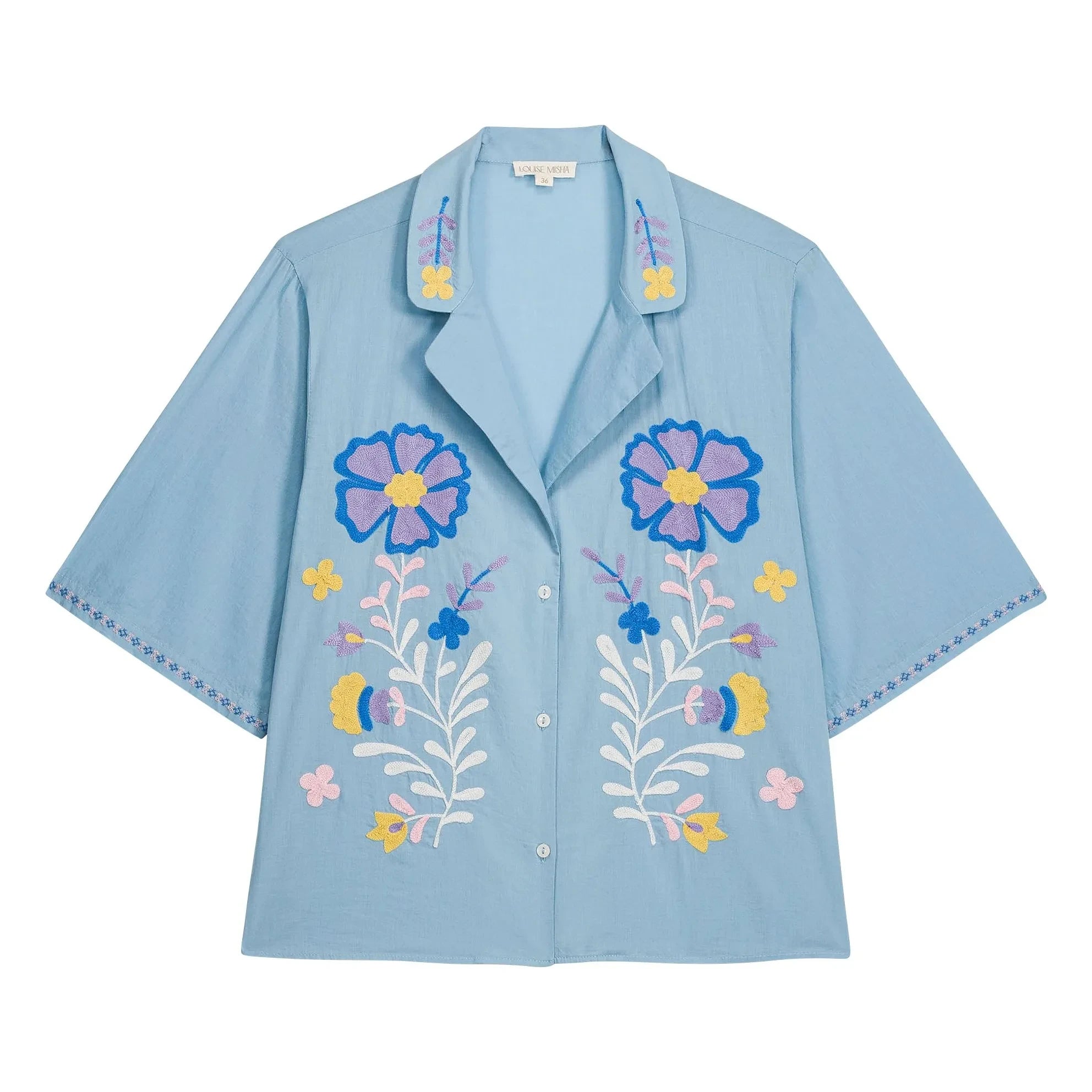 Louise Misha - Camisa Emilius | Azul