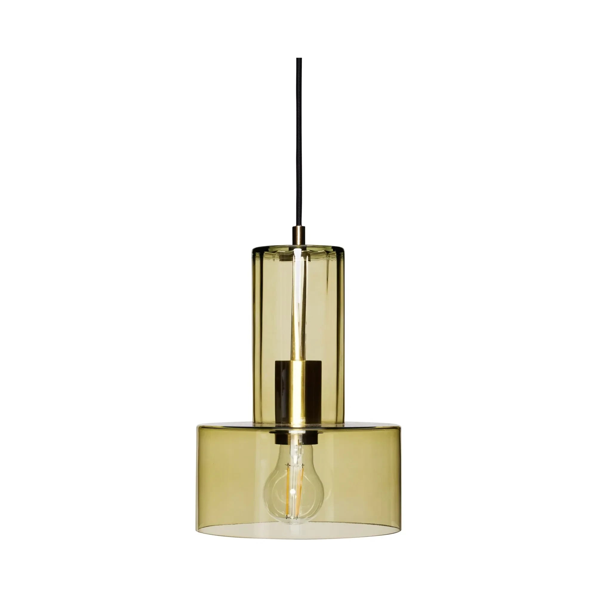 Hübsch - Ripple cam sarkıt lamba | Yeşil