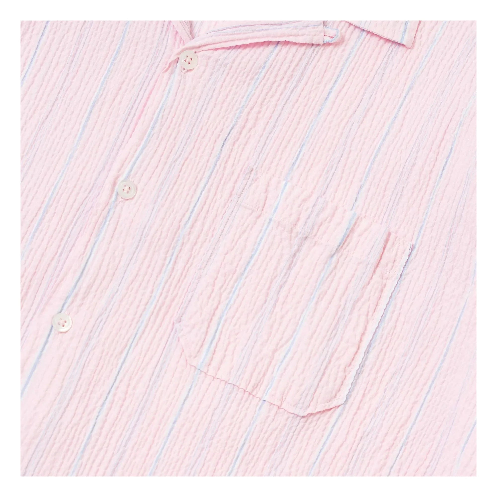 Universal Works - Camisa a rayas Road | Rosa