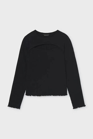Blusa Mayoral de manga larga de algodón y elastano para niños