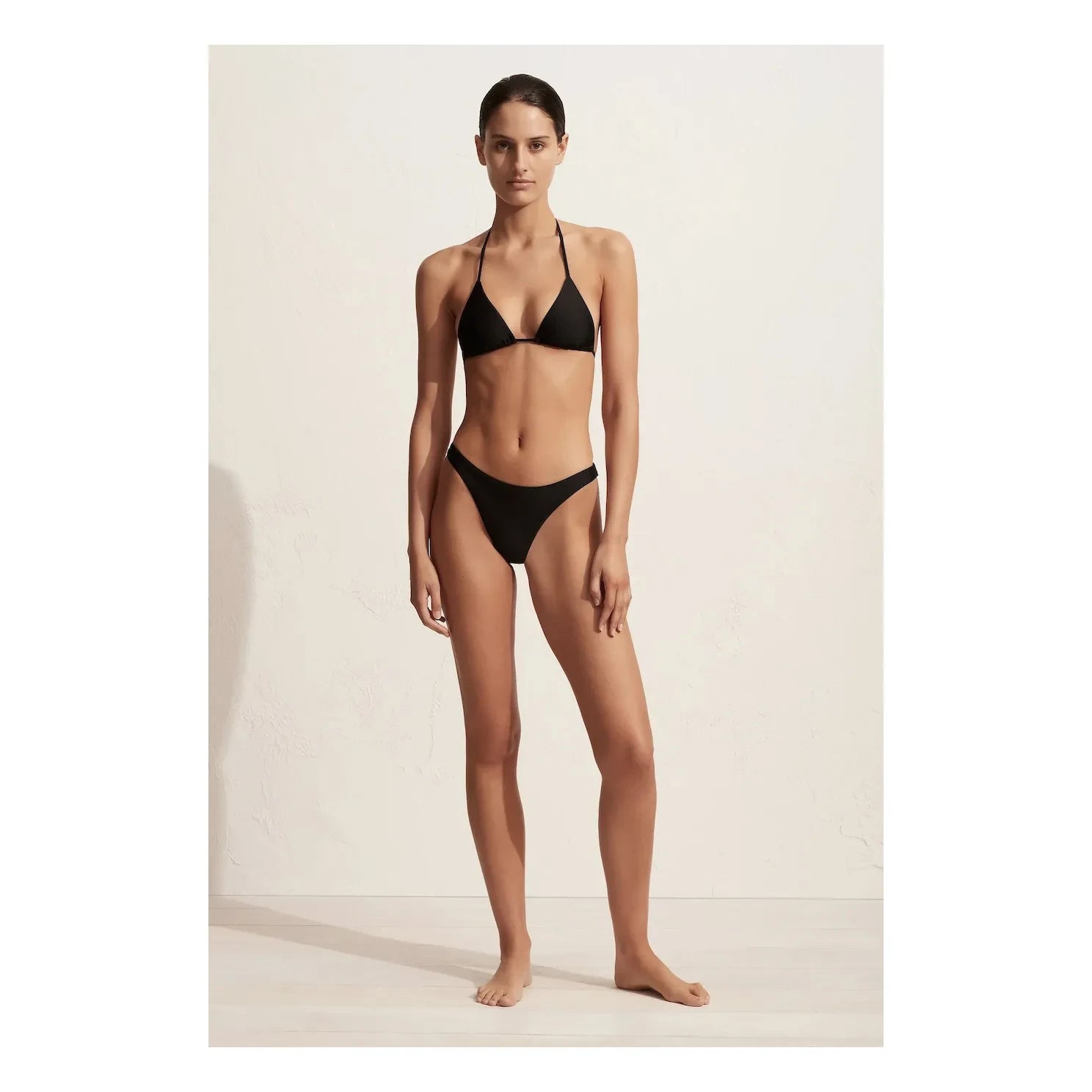 Matteau - Braguita de bikini de tiro alto de los 90 | Negro