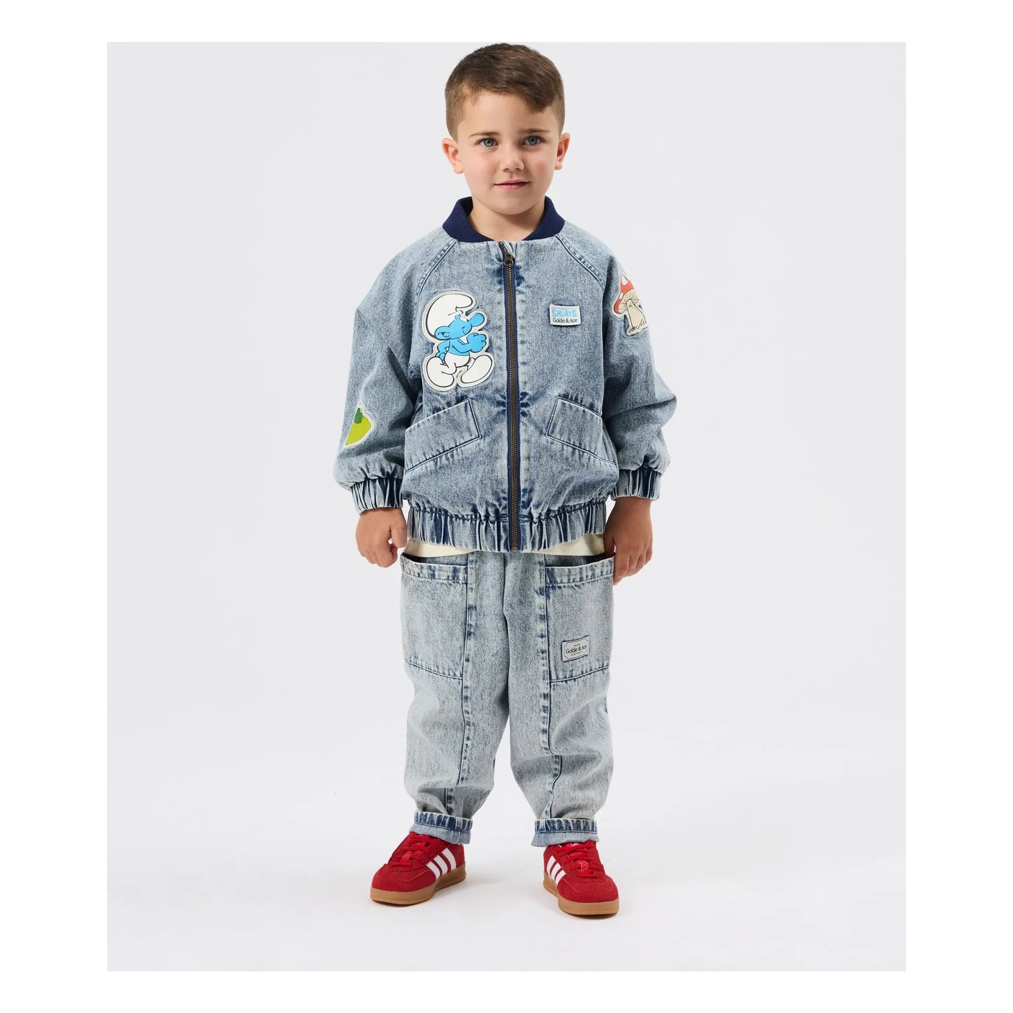 Goldie + Ace - Denim Ceket - Goldie + Ace x Schtroumpfs | Mavi