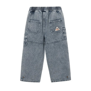 Goldie + Ace - Solda Belli Olmayan Cargo Jeans | Mavi