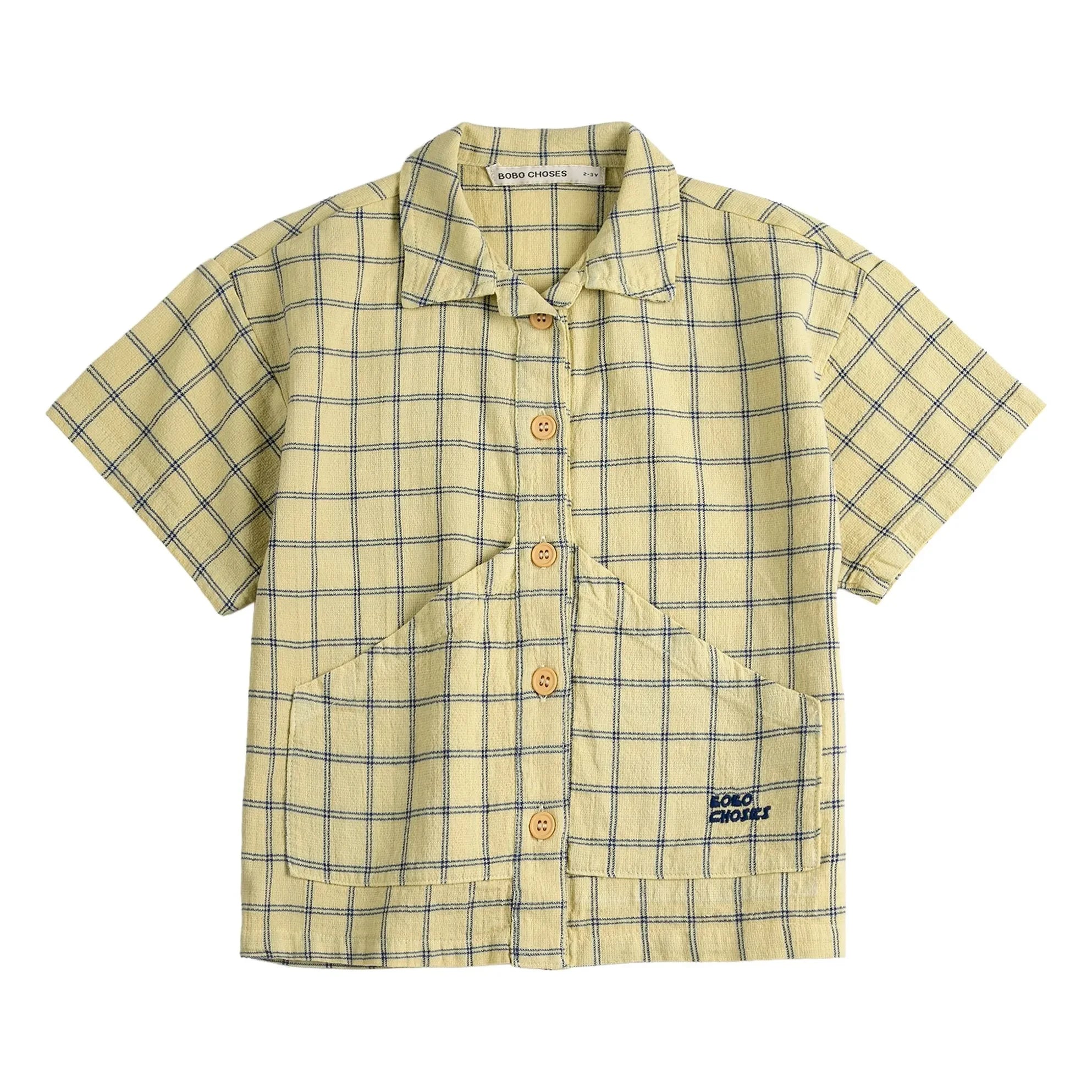 Bobo Choses - Camisa a cuadros de algodón orgánico | Amarillo