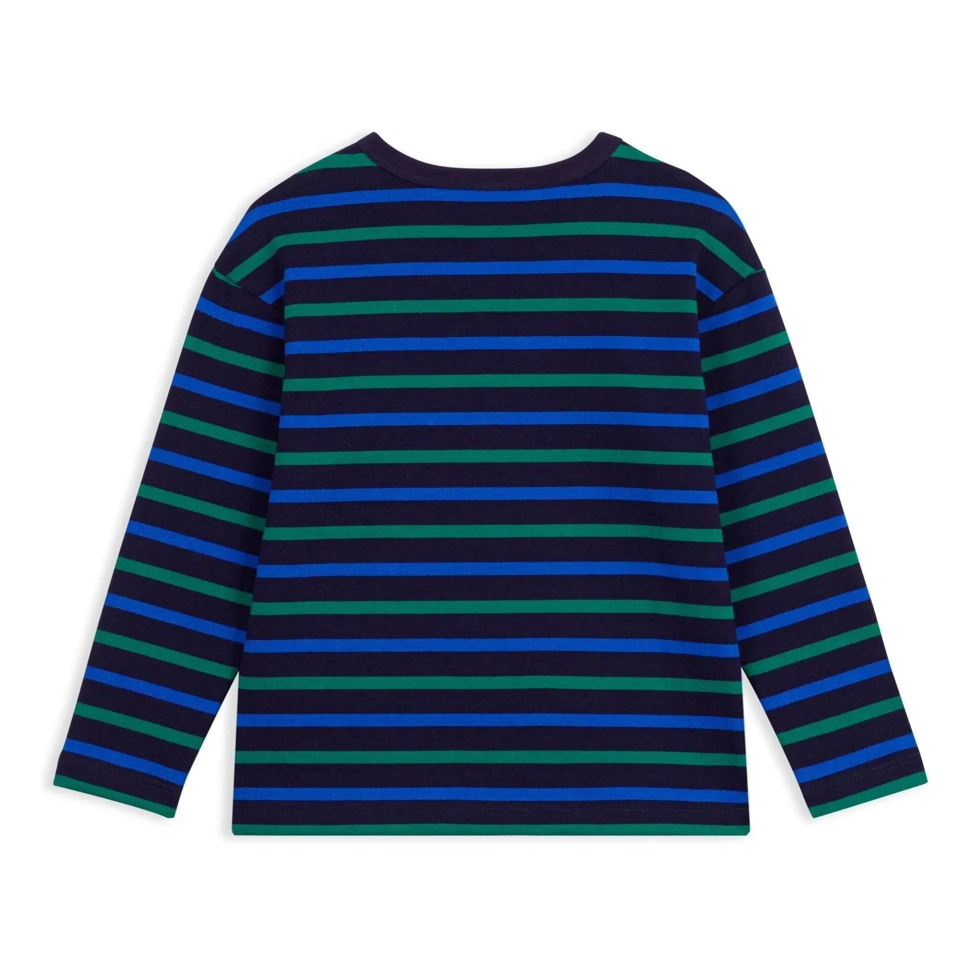 Petit Bateau - Badge'li Marinière Tişört | Mavi