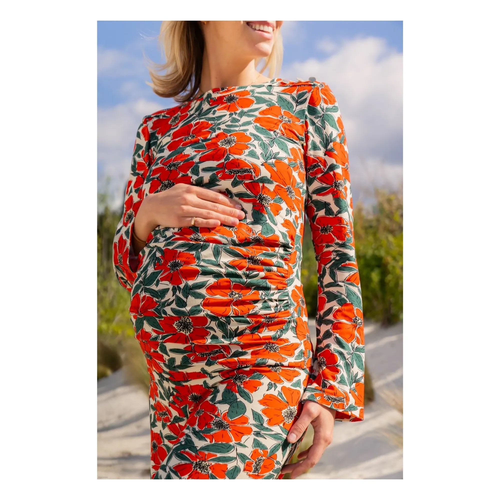 Paloma Collection - Top de embarazo Mona Poppy | Rojo
