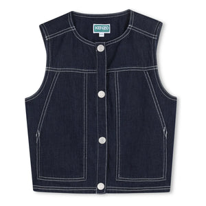 Kenzo - Chaqueta vaquera sin mangas Kenzo Garden | Azul oscuro
