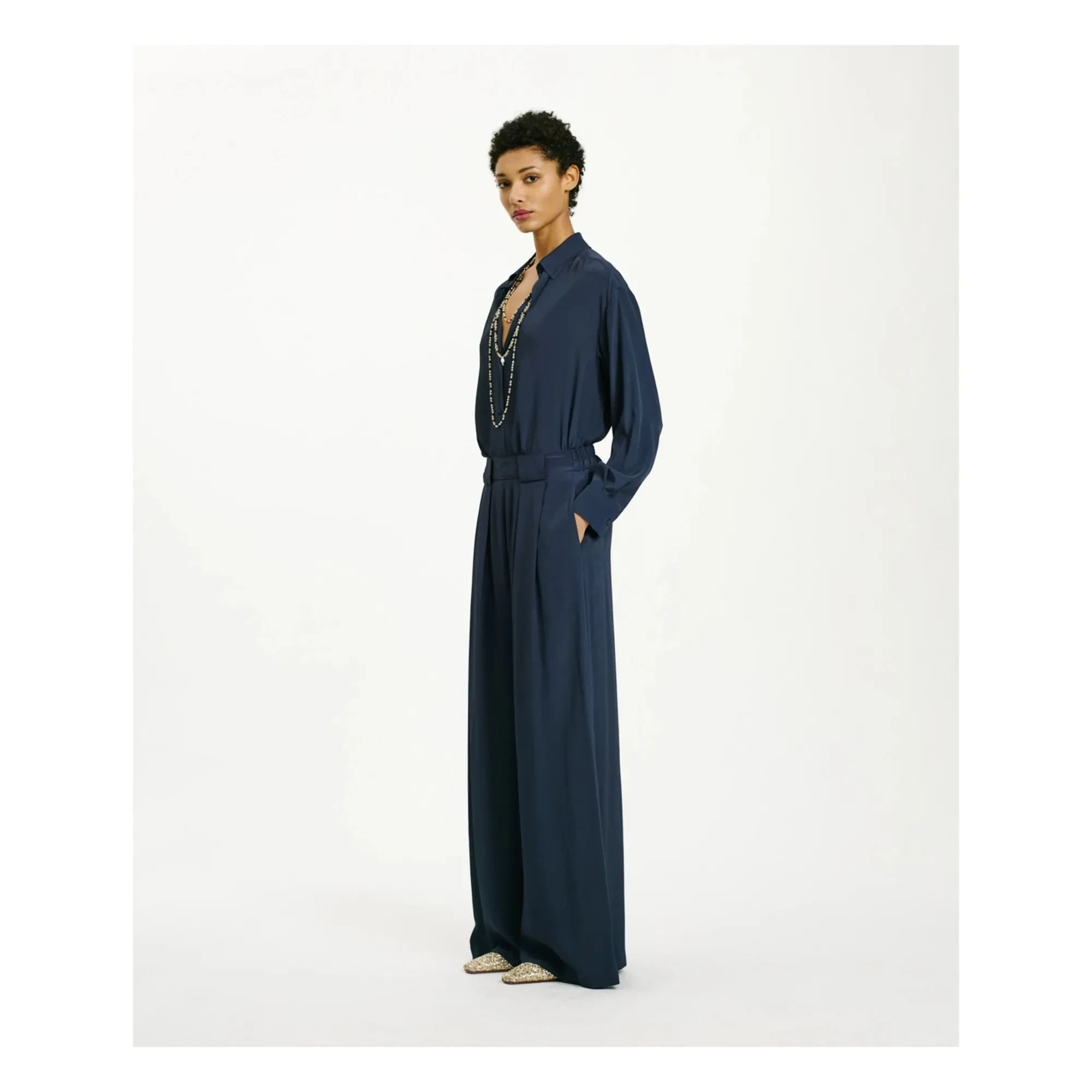 Momoni - Pantalones Aspen | Azul noche