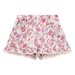 Louise Misha - Pantalones Cortos con Estampado Floral Vallaloid | Crema