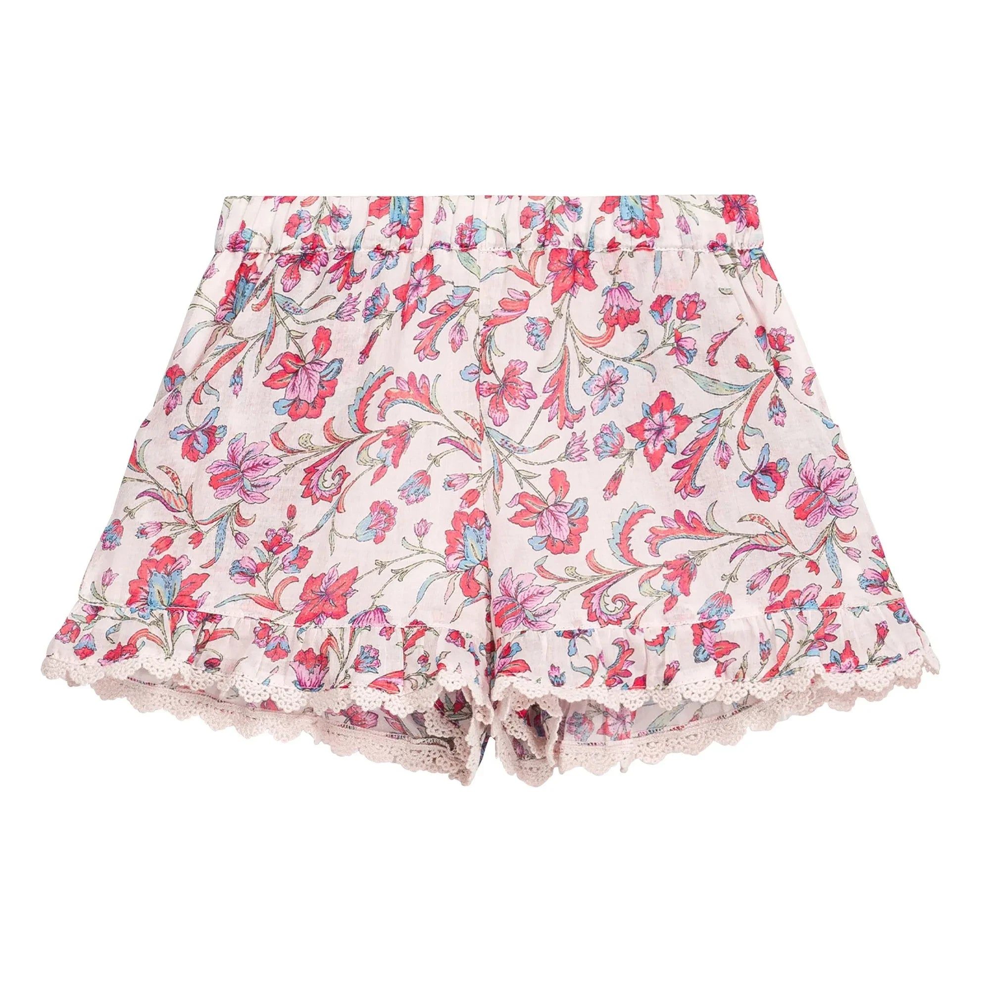 Louise Misha - Pantalones Cortos con Estampado Floral Vallaloid | Crema