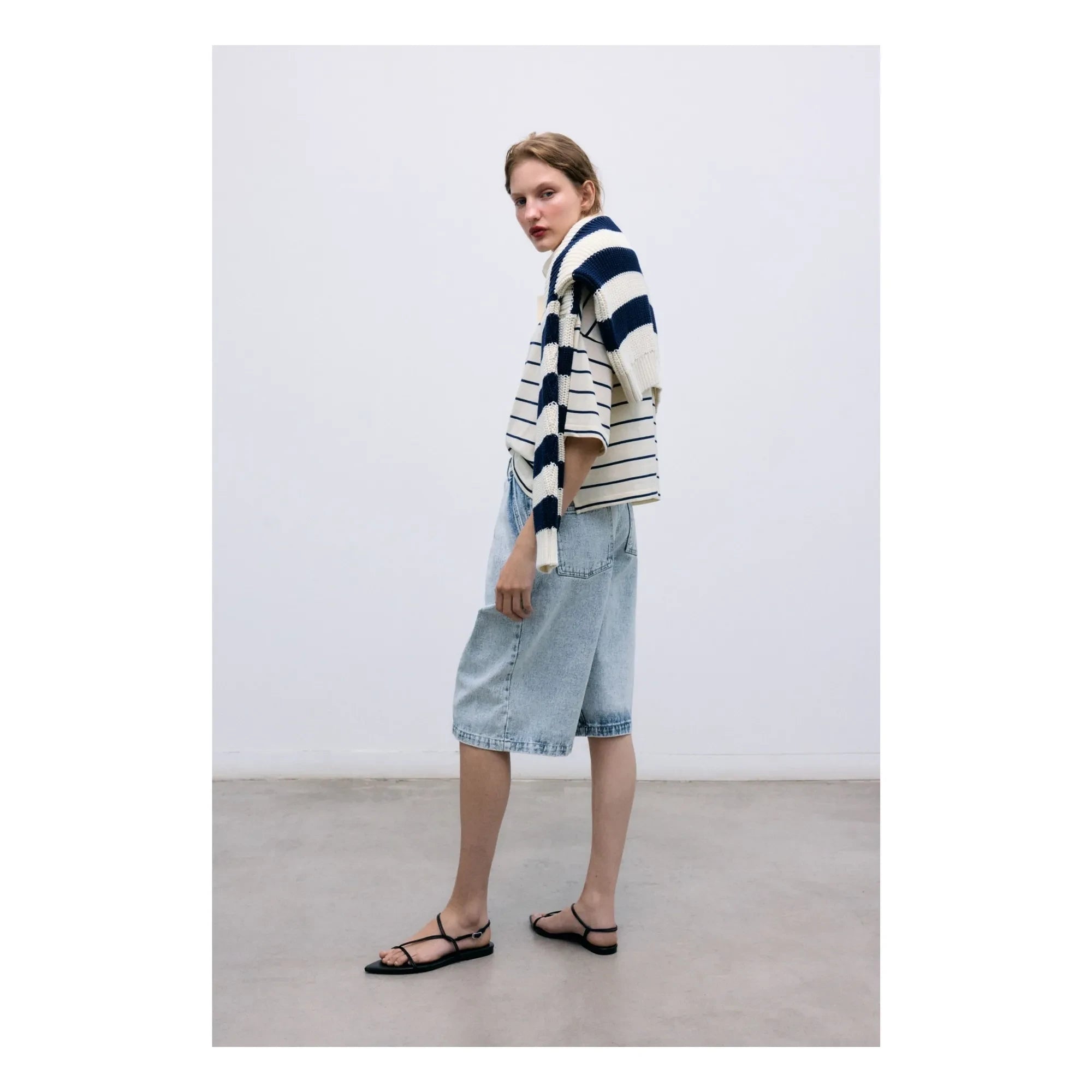 the new society - Musa Jersey de rayas | Azul noche
