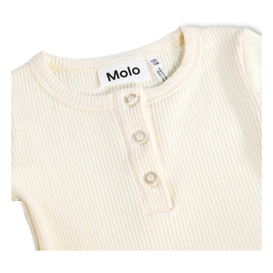 Molo - Camiseta de canalé con botones Rosey | Marfil