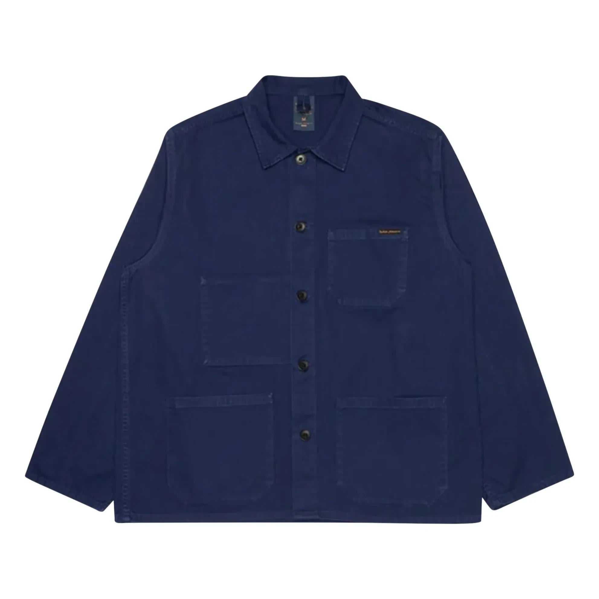 Nudie Jeans - Chaqueta de trabajo Buddy de espiga | Azul Marino