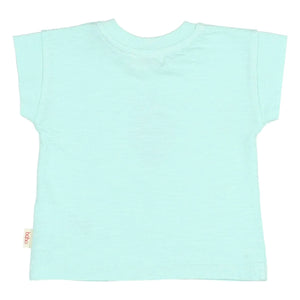 Búho - Camiseta de Bebé de Algodón Orgánico Fresa | Aqua