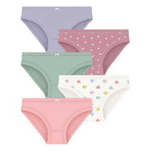 Petit Bateau - 5'li Organik Pamuk Kalp Külot Seti | Pembe