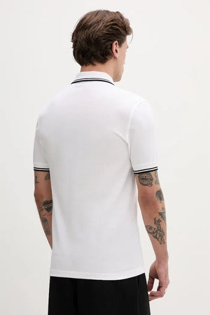 Camiseta de algodón con cuello de piqué Fred Perry Twin Tipped