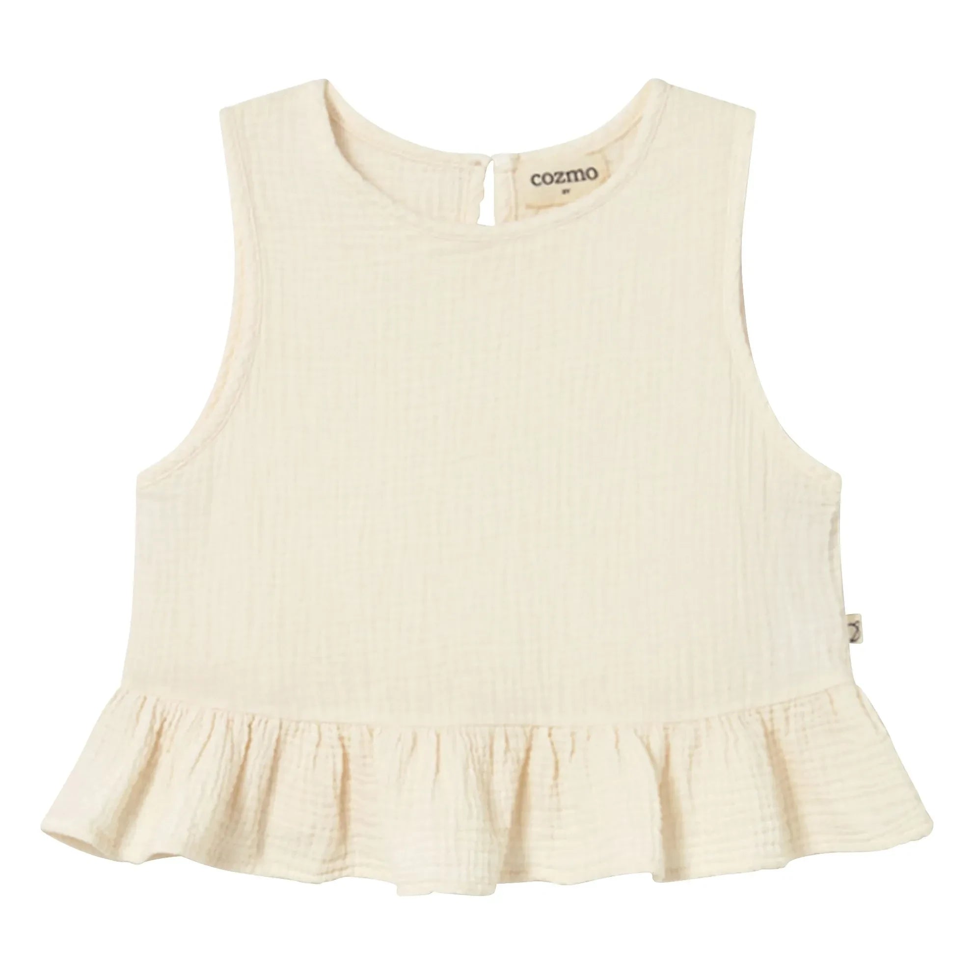 Cozmo - Blair Blusa de gasa de algodón | Marfil