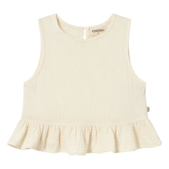 Cozmo - Blair Blusa de gasa de algodón | Marfil