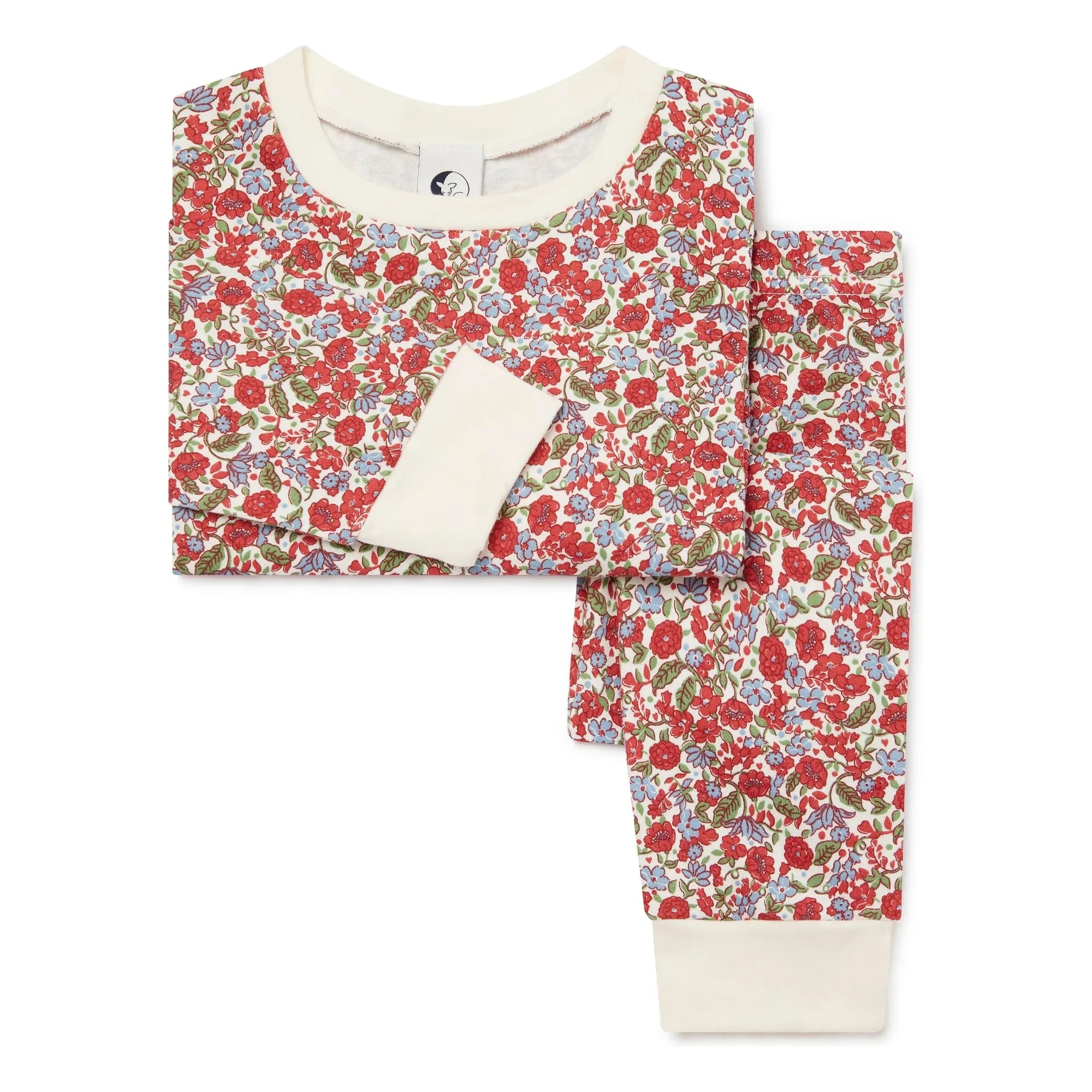 Sleepy Doe - Pijama de algodón orgánico con flores | Rojo