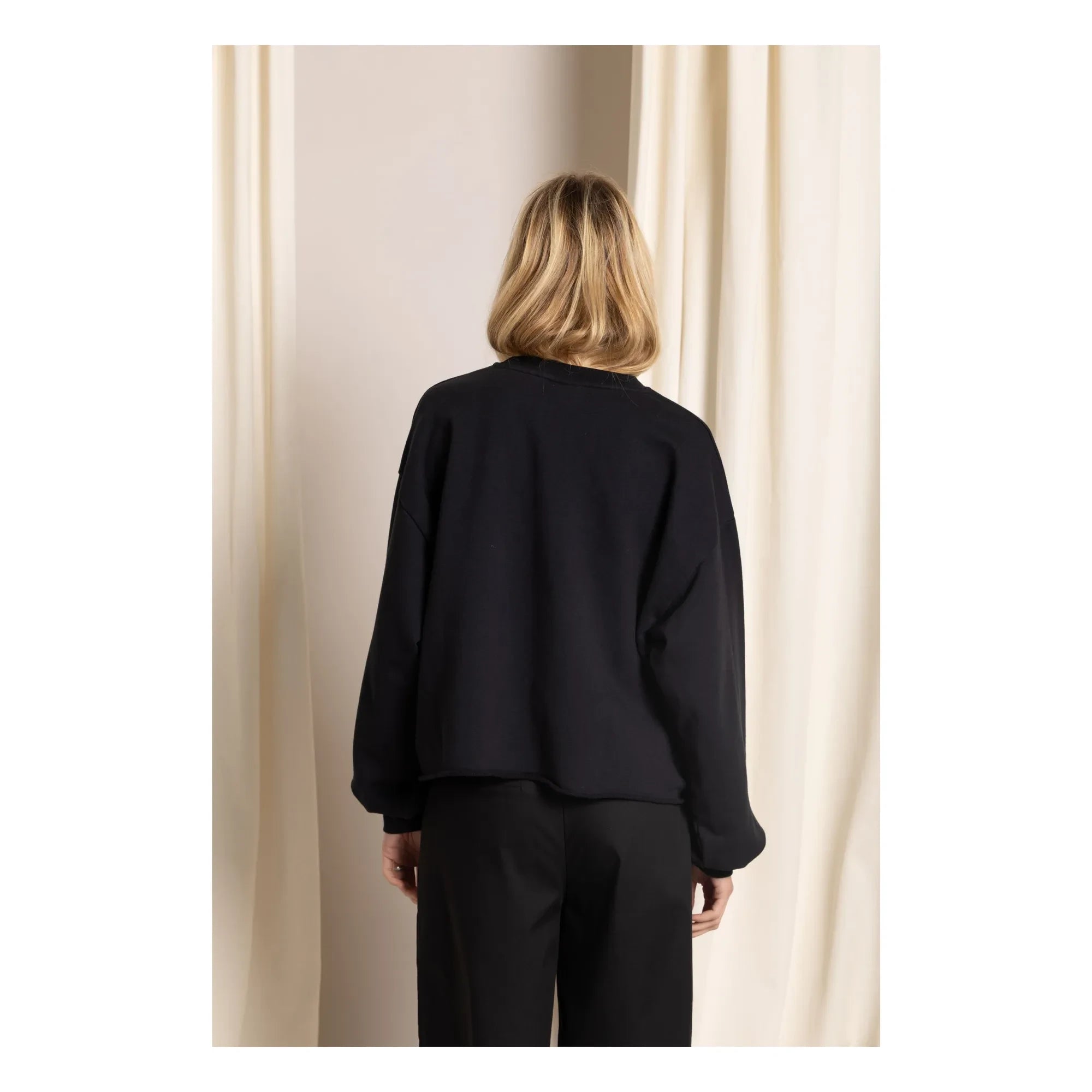 Sudadera de algodón orgánico Bria Smallable Woman | Negro