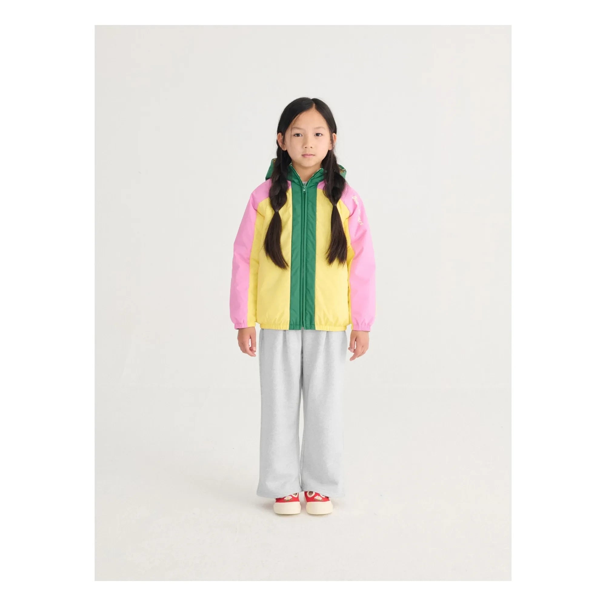 Bobo Choses - Jogger Liso de Algodón Orgánico | Gris jaspeado