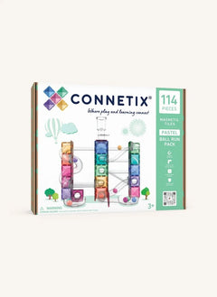Connetix - Set de Rodado de Pelotas Pastel de 114 Piezas