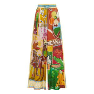 Pantalones de seda Mlak de Alémais | Marrón