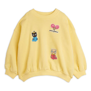 Mini Rodini - Parche de sudadera de algodón orgánico con animales | Amarillo