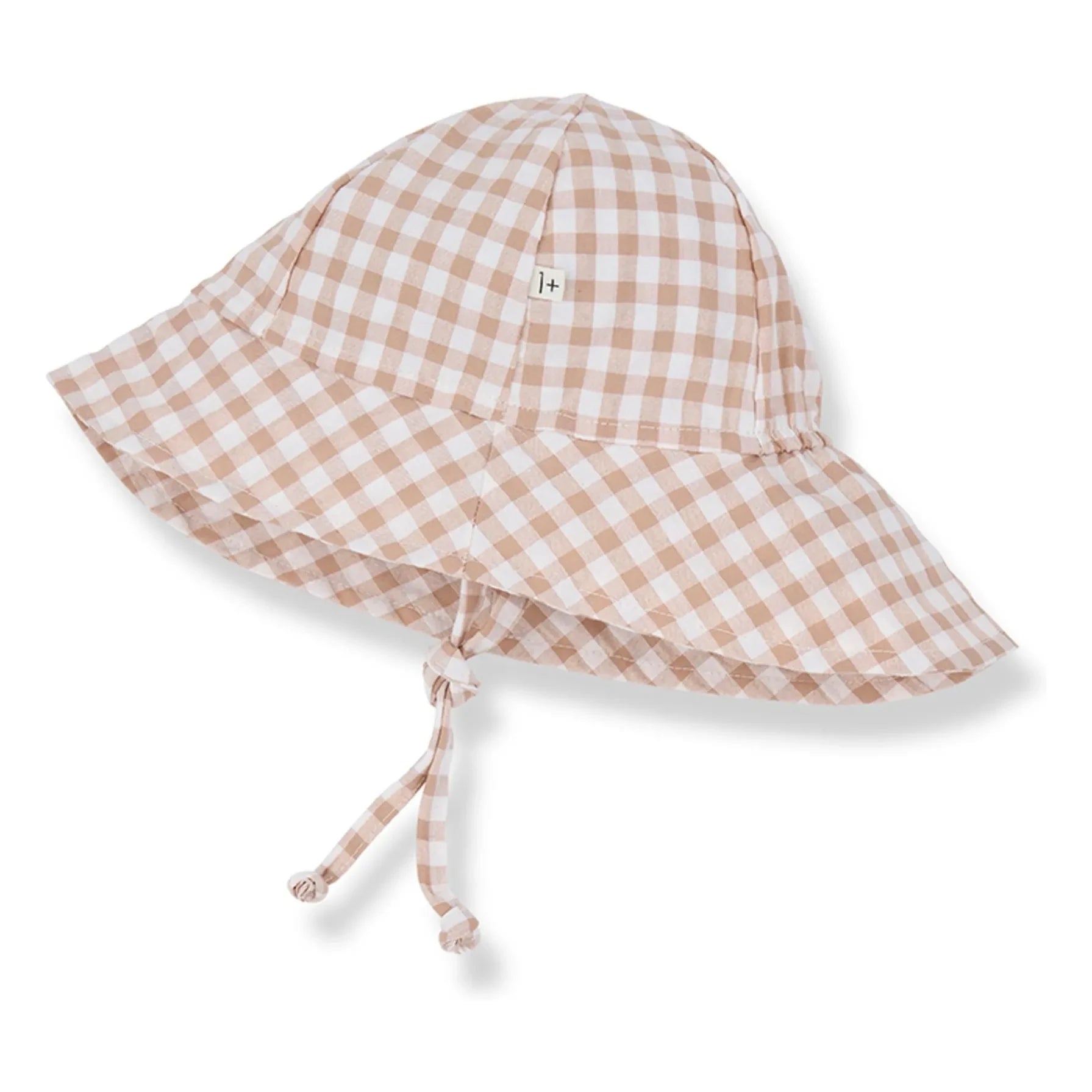 1+ in the family - Egas Vichy Seersucker gorra | Marrón topo