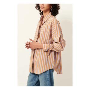 Sessùn - Camisa a rayas de algodón Armando | Terracota