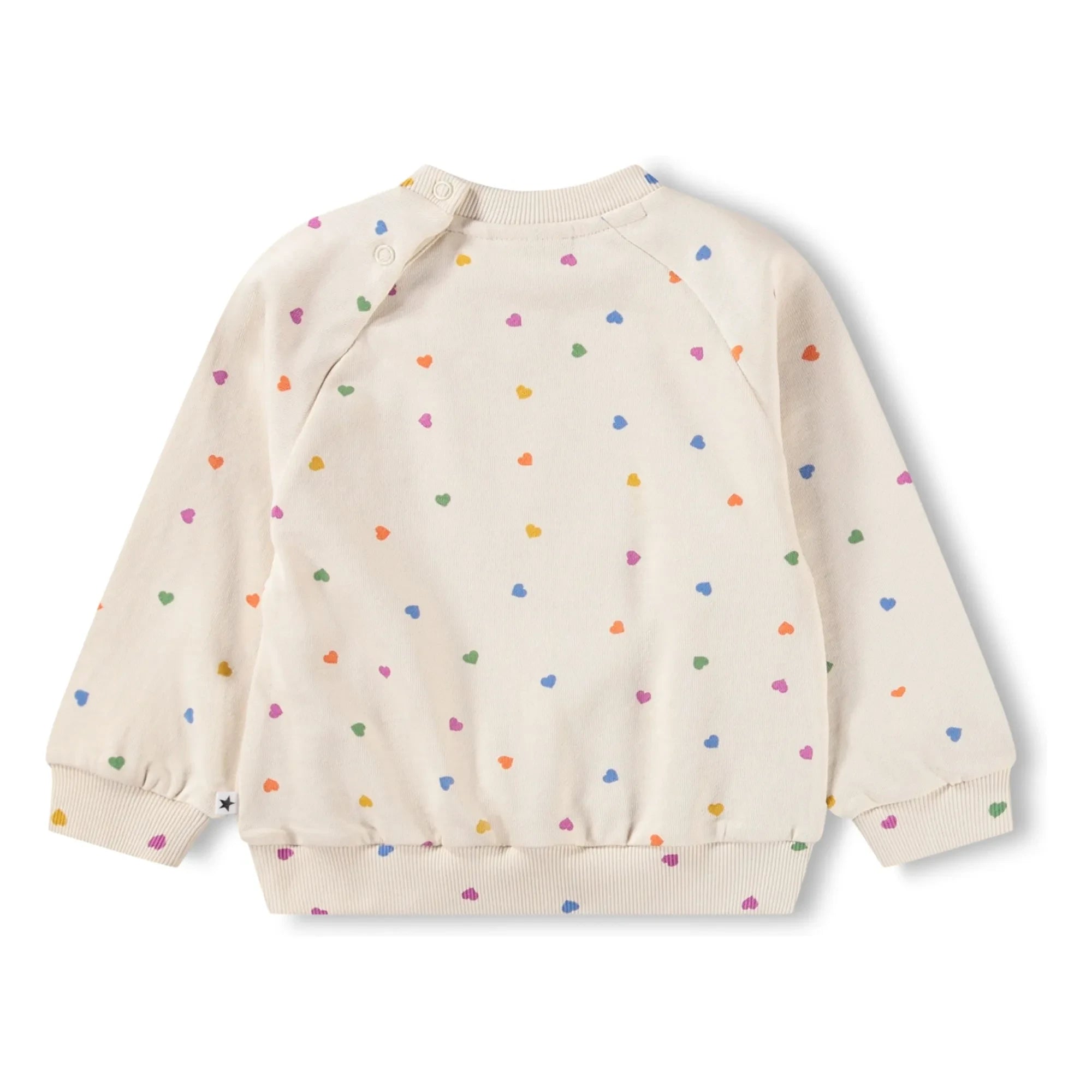 Molo - Sudadera de algodón orgánico con bordado de corazón | Crudo