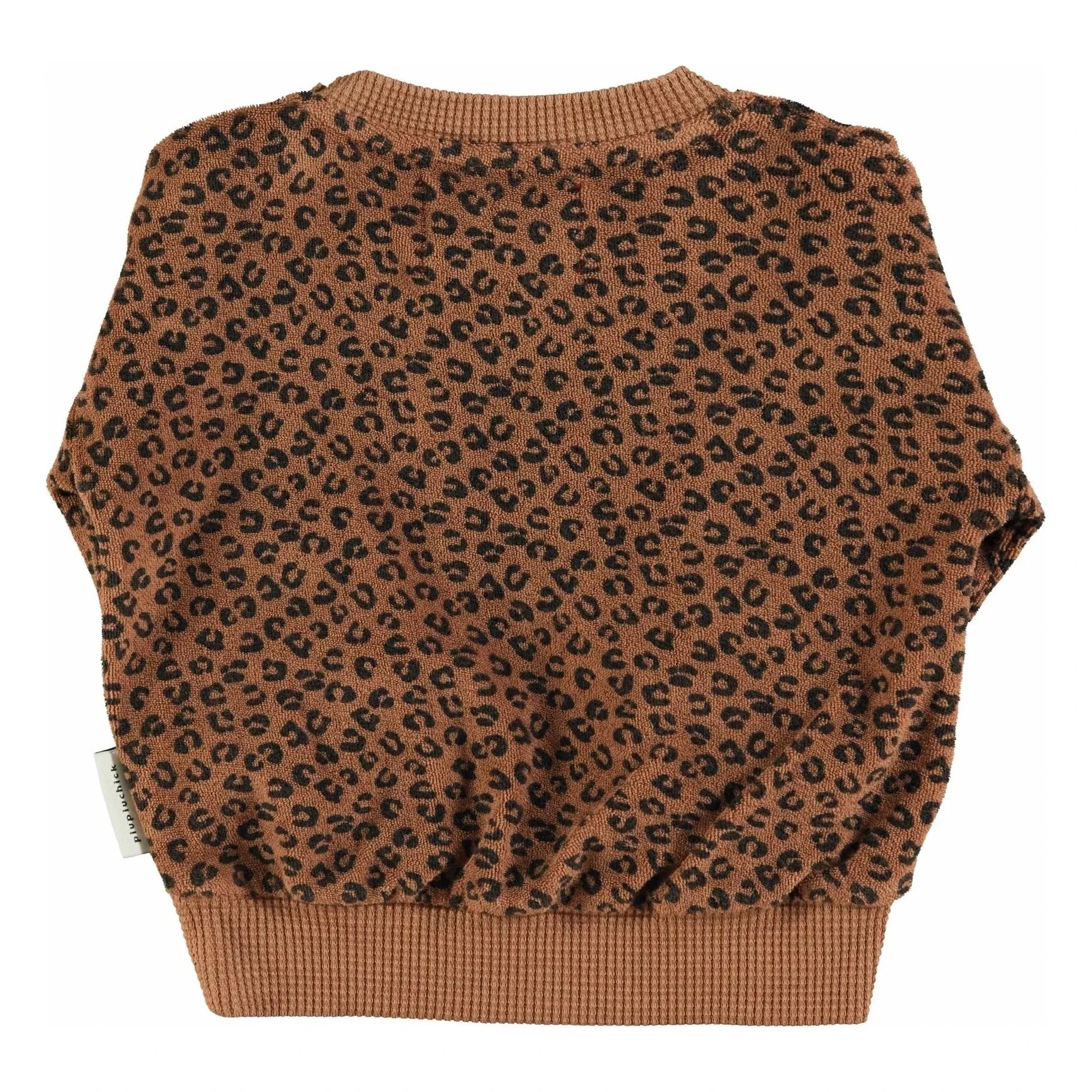 Piupiuchick - Sudadera Leopardo con Tejido de Felpa de Algodón Orgánico | Marrón