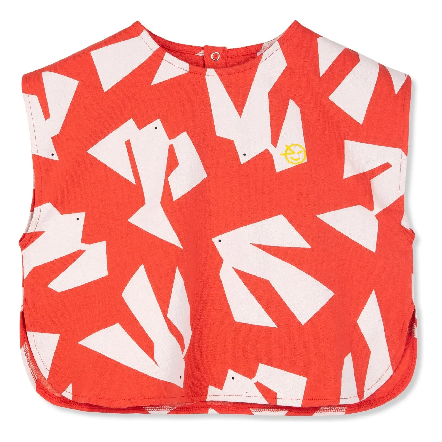 Wynken - Top de algodón orgánico con estampado de pájaros | Rojo