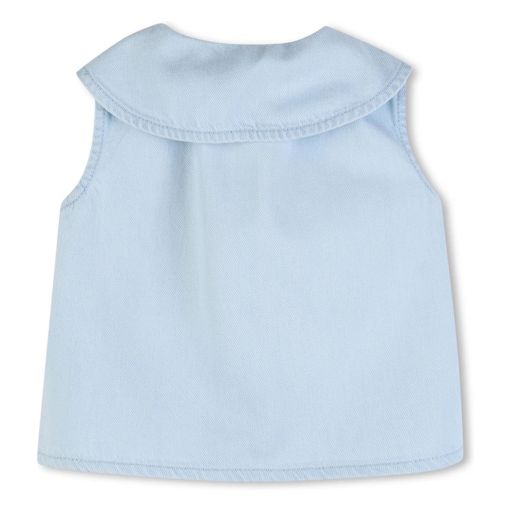 Chloé - Top vaquero bordado | Azul