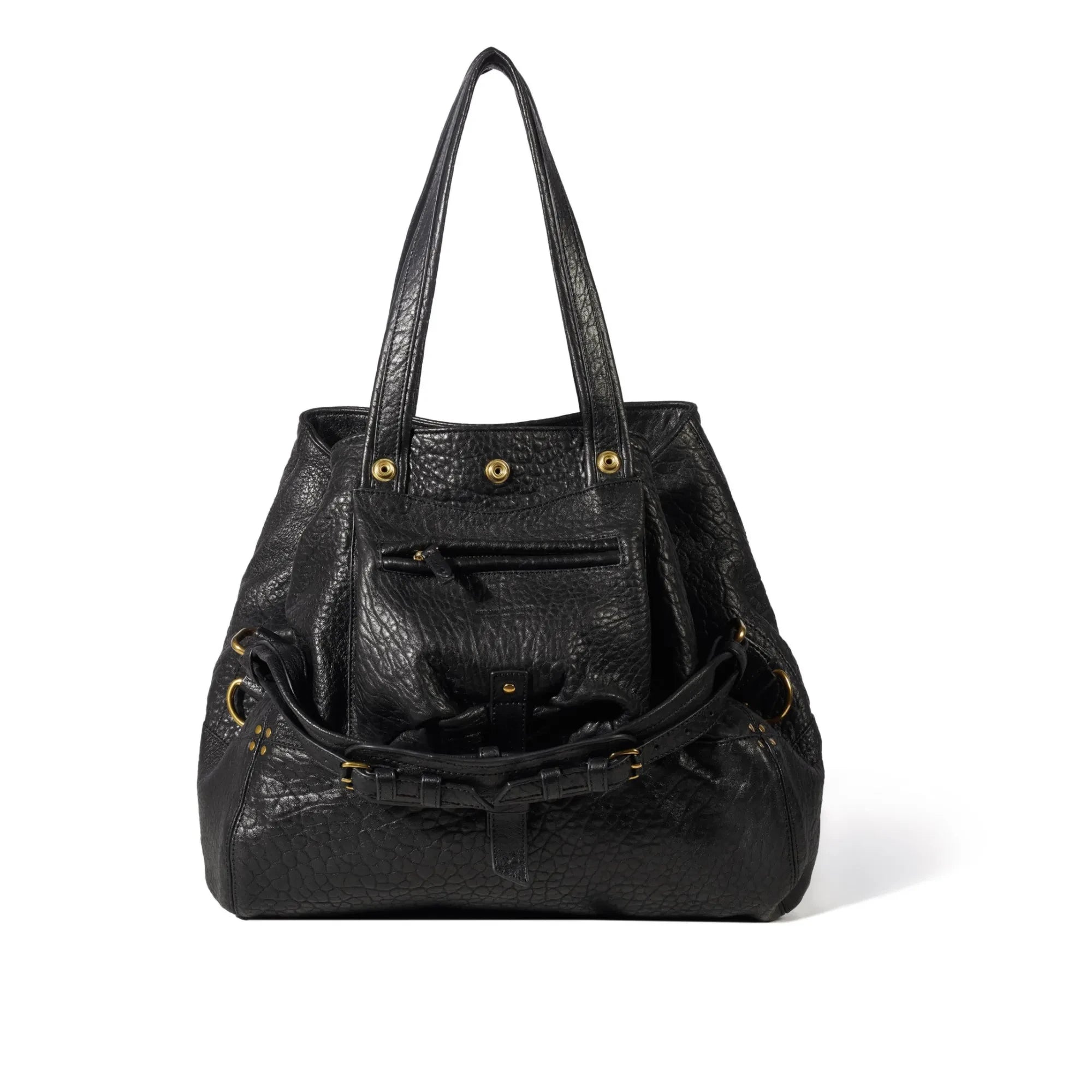 Jérôme Dreyfuss - Bolso de mano Billy de piel de cordero - M | Negro