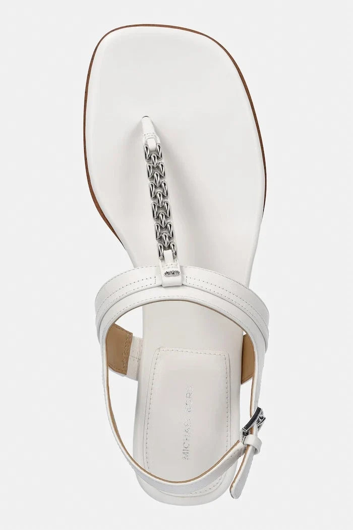 Sandalia plana de cuero para mujer MICHAEL Michael Kors Marcia Thong Sandal