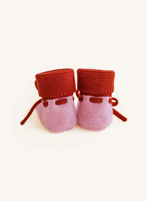 Hvid - Zapatillas de lana Merinos | Rosa