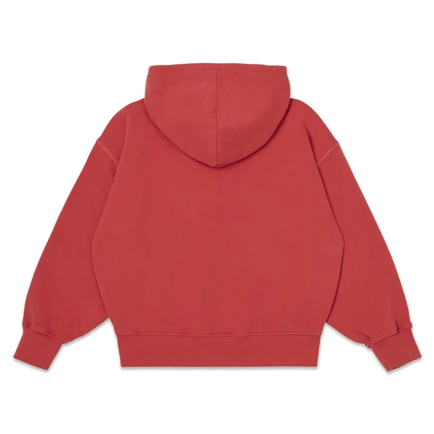 Main Story - Sudadera con capucha de algodón orgánico con logo | Rojo