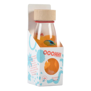 Petit Boum - Botella sensorial de peces | Naranja