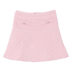Tutu du Monde - Falda de tweed con pétalos empolvados | Rosa empolvado
