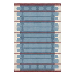 Layered - Alfombra de lana Röllakan Iris | Azul petróleo