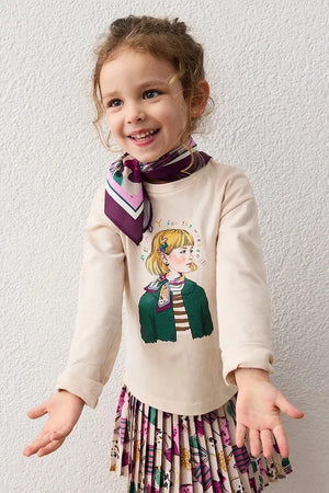 Blusa de algodón de manga larga para niños de Mayoral