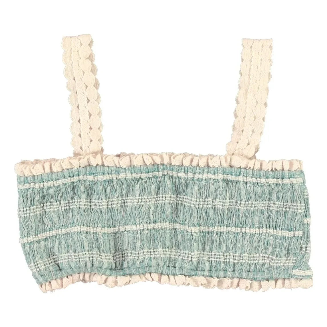 Bebe Organic - Blusa fruncida Mia | Verde Azulado