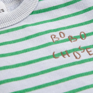 Bobo Choses - Sweat Bobo Choses Çizgili Organik Pamuk | Gri