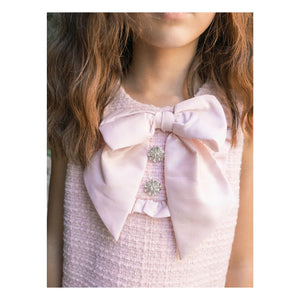 Tutu du Monde - Vestido de tweed con hojas rosa empolvado | Rosa empolvado
